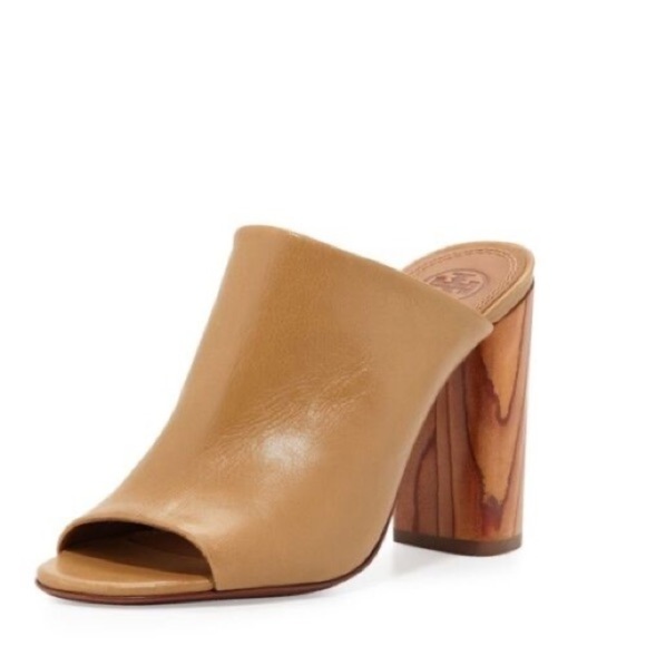 Tory Burch Shoes - Tory Burch Raya Cognac Tumbled Leather Mules